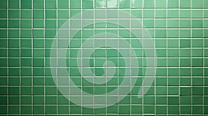 Green Tile Wall: Chequered Flat Background With Ceramic Tiles Mosaic