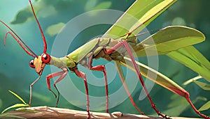 Green timema wingless stick insect photo
