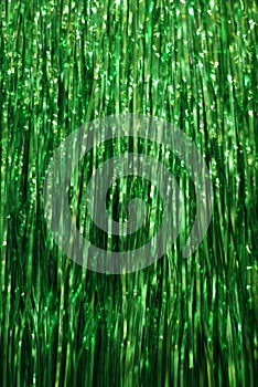 Green Tinsel Background