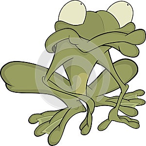 The green toad . Cartoon