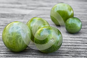 Green tomato, clouse up