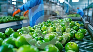 The green tomato factory.AI generated image photo