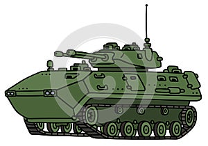 Green track armoured vehicle
