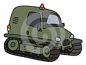 Green tracked vehicle