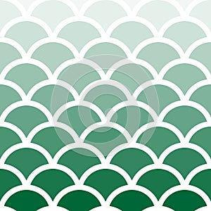 Green Traditional Seigaiha Japanese seamless wave pattern, texture, web, blog, print or graphic design.
