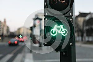 Green traffic lamp (light) for bicycle