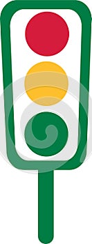 Green traffic light - icon