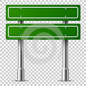 Green traffic sign. Road board text panel, location street way signage template direction highway city signpost