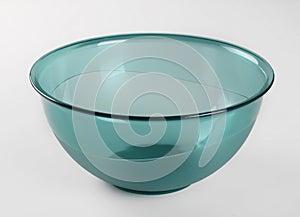 Green transparent plastic deep dish