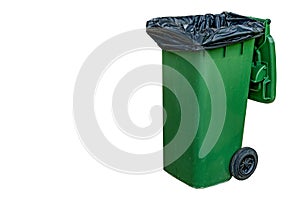 Green Trash can