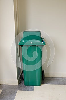 Green trashcan