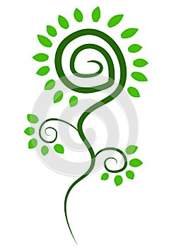 Green Tree Clean Earth Symbol