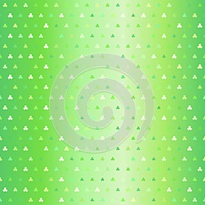 Green trefoil pattern. Seamless vector background