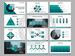 Green triangle Bundle infographic elements presentation template. business annual report, brochure, leaflet, advertising flyer,