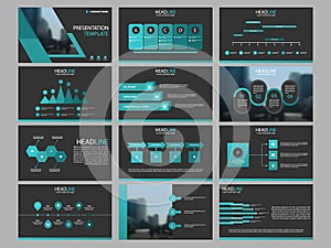 Green triangle Bundle infographic elements presentation template. business annual report, brochure, leaflet, advertising flyer,