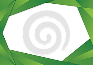 Green triangle frame border