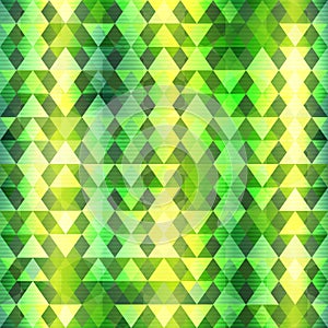 Green triangle seamless pattern