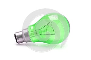 Green tungsten light bulb