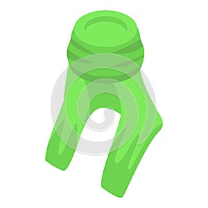 Green turban icon isometric vector. Bedouin beauty