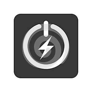 Green Turn on and turn off button, icon saving energy concept