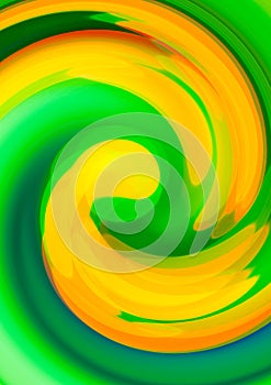 Green twirl circular wave.