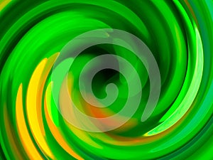 Green twirl circular wave.