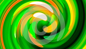 Green twirl circular wave Background.