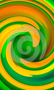 Green twirl circular wave Background.