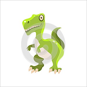 Green Tyrannosaurus Flat Vector