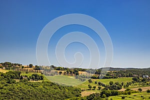 The green Umbrian hills