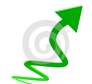 Green upward arrow icon photo