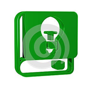 Green User manual icon isolated on transparent background. User guide book. Instruction sign. Read before use.