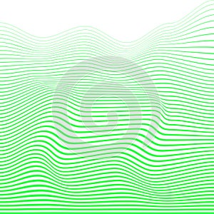 Green vector abstract wave illustration for web design and posts. Without background