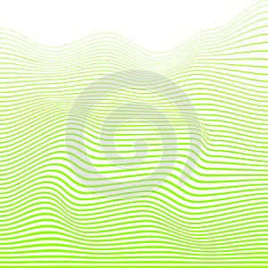 Green vector abstract wave illustration for web design and posts. Without background