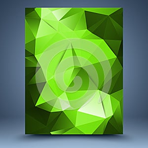 Green vector geometric pattern abstract background