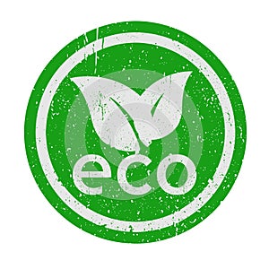 Green vector icon. Eco symbol. Natural product sign