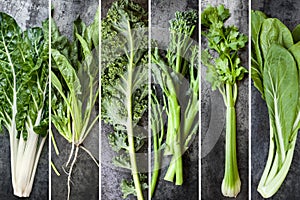 Green Vegetables Food Collage