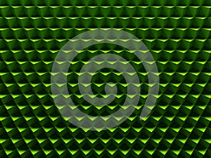 Green vibrant cubes. Abstract background.