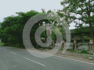 Green view of uttrakhand hills road