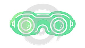Green Virtual Reality Headset for Immersive Play Simulation, vector design Generative AI
