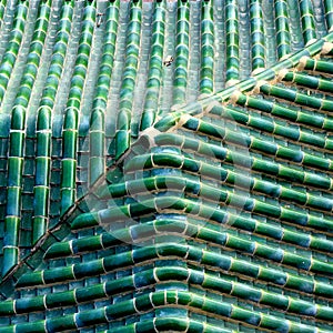 Green vitreous tile photo
