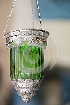 Green votive light