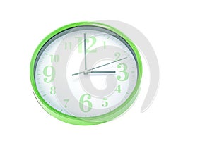 Green wall clock