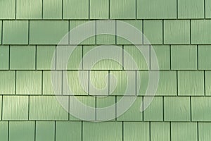 Green Wall Shingles Background