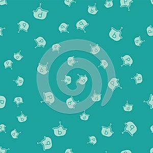 Green War journalist correspondent icon isolated seamless pattern on green background. Live news. Vector