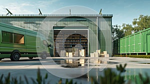 The Green Warehouse Facility. AI generated