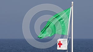 Green Warning Flag 03