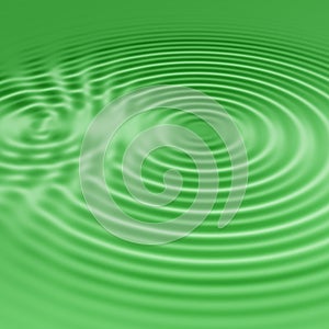 Green water ripples