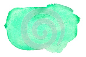 Green watercolor brush strokes