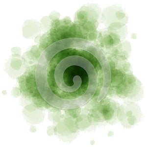 Green watercolor splashes